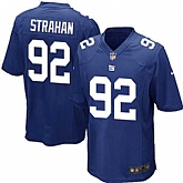Nike Men & Women & Youth Giants #92 Michael Strahan Blue Team Color Game Jersey,baseball caps,new era cap wholesale,wholesale hats